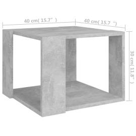 Măsuță de cafea, gri beton, 40x40x30 cm, pal, 5 image