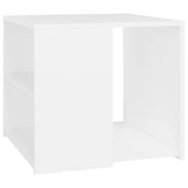 Masă laterală, alb, 50x50x45 cm, pal, 2 image