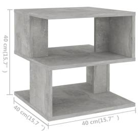 Masă laterală, gri beton, 40x40x40 cm, pal, 6 image