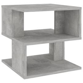 Masă laterală, gri beton, 40x40x40 cm, pal, 2 image