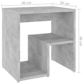 Noptieră, gri beton, 40x30x40 cm, pal, 6 image