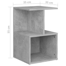 Noptiere, 2 buc., gri beton, 35x35x55 cm, pal, 6 image