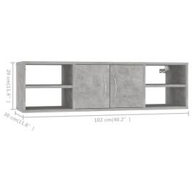 Raft de perete, gri beton, 102x30x29 cm, pal, 8 image