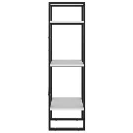Bibliotecă cu 3 rafturi, alb, 40x30x105 cm, pal, 6 image