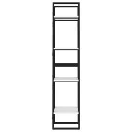 Bibliotecă cu 4 rafturi, alb, 40x30x140 cm, pal, 6 image