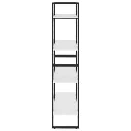 Bibliotecă cu 4 rafturi, alb, 80x30x140 cm, pal, 6 image