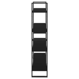 Bibliotecă cu 4 rafturi, negru, 100x30x140 cm, pal, 6 image