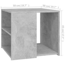 Masă laterală, gri beton, 50x50x45 cm, pal, 6 image