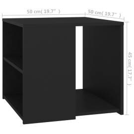 Masă laterală, negru, 50x50x45 cm, pal, 6 image