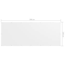 Paravan de balcon, alb, 120 x 300 cm, țesătură oxford, 5 image