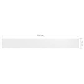 Paravan de balcon, alb, 75 x 600 cm, țesătură oxford, 5 image