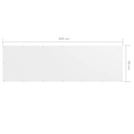 Paravan de balcon, alb, 90 x 300 cm, țesătură oxford, 5 image