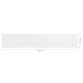 Paravan de balcon, alb, 90 x 500 cm, țesătură oxford, 5 image