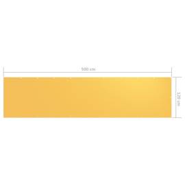Paravan de balcon, galben, 120 x 500 cm, țesătură oxford, 5 image