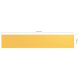 Paravan de balcon, galben, 75 x 400 cm, țesătură oxford, 5 image