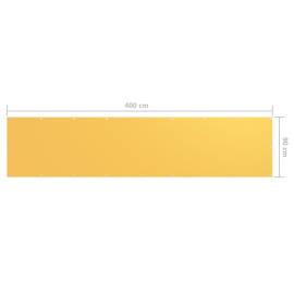 Paravan de balcon, galben, 90 x 400 cm, țesătură oxford, 5 image