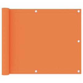 Paravan de balcon, portocaliu, 75 x 500 cm, țesătură oxford