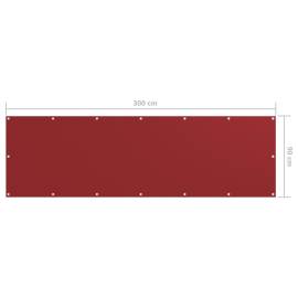 Paravan de balcon, roșu, 90 x 300 cm, țesătură oxford, 5 image