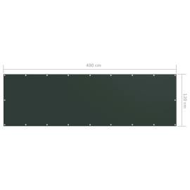 Paravan de balcon, verde închis, 120 x 400 cm, țesătură oxford, 5 image