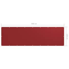 Prelată balcon roșu 120x400 cm țesătură oxford, 5 image