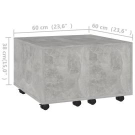 Măsuță de cafea, gri beton, 60x60x38 cm, pal, 8 image