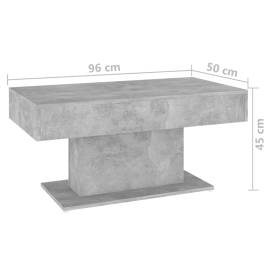 Măsuță de cafea, gri beton, 96x50x45 cm, pal, 6 image