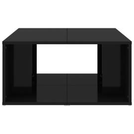 Măsuțe de cafea, 4 buc., negru extralucios, 33x33x33 cm, pal, 6 image