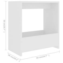 Masă laterală, alb, 50x26x50 cm, pal, 6 image