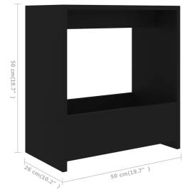 Masă laterală, negru, 50x26x50 cm, pal, 6 image