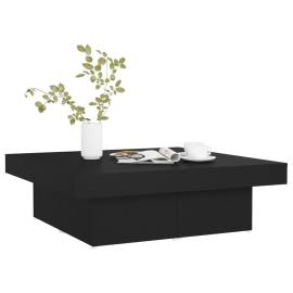Măsuță de cafea, negru, 90x90x28 cm, pal, 3 image