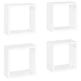Rafturi de perete în formă de cub, 4 buc., alb, 30x15x30 cm, 2 image