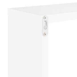Rafturi de perete cub, 2 buc., alb, 30x15x30 cm, 10 image
