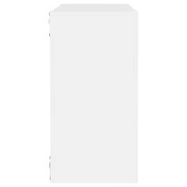 Rafturi de perete cub, 2 buc., alb, 30x15x30 cm, 9 image