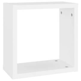 Rafturi de perete cub, 2 buc., alb, 30x15x30 cm, 7 image