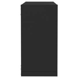 Rafturi de perete cub, 2 buc., negru, 30x15x30 cm, 9 image