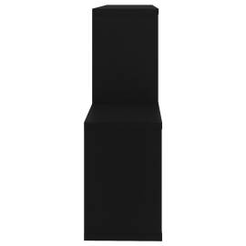 Raft de perete, negru, 100x18x53 cm, pal, 5 image
