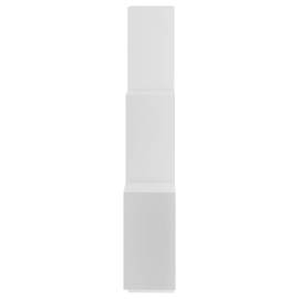 Raft de perete cub, alb, 78x15x93 cm pal, 5 image