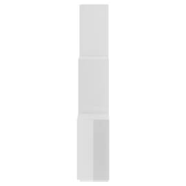 Raft de perete cub, alb lucios, 78x15x93 cm pal, 5 image