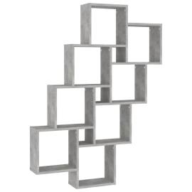 Raft de perete cub, gri beton, 90x15x119 cm, pal, 2 image