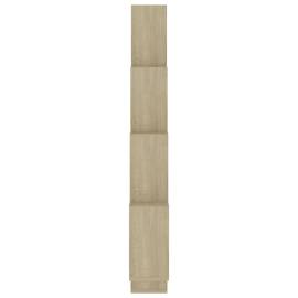 Raft de perete cub, stejar sonoma, 90x15x119 cm, pal, 5 image