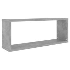 Rafturi de perete cub, 2 buc, gri beton, 60x15x23 cm, pal, 4 image