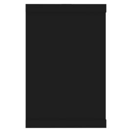 Rafturi de perete cub, 6 bucăți, negru, 60x15x23 cm, pal, 6 image