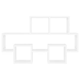 Raft de perete în formă de mașină, alb, 82x15x51cm, pal, 4 image