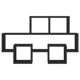 Raft de perete în formă de mașină, negru, 82x15x51cm, pal, 4 image