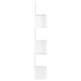 Raft de perete, alb extralucios, 20x20x127,5 cm, pal, 6 image