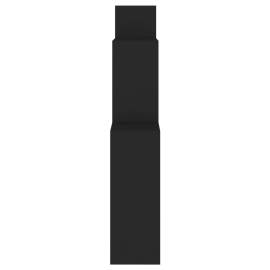 Raft de perete cub, negru, 80x15x78,5 cm, pal, 5 image