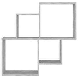 Raft de perete de cub, gri beton, 80x15x78,5 cm, pal, 4 image