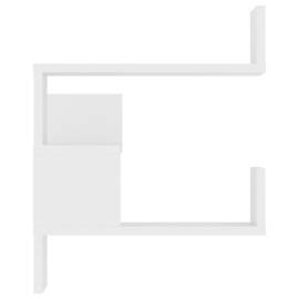 Raft de perete pe colț, alb, 40x40x50 cm, pal, 6 image