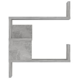 Raft de perete pe colț, gri beton, 40x40x50 cm, pal, 6 image