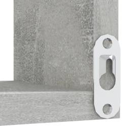 Raft de perete pe colț, gri beton, 40x40x50 cm, pal, 7 image
